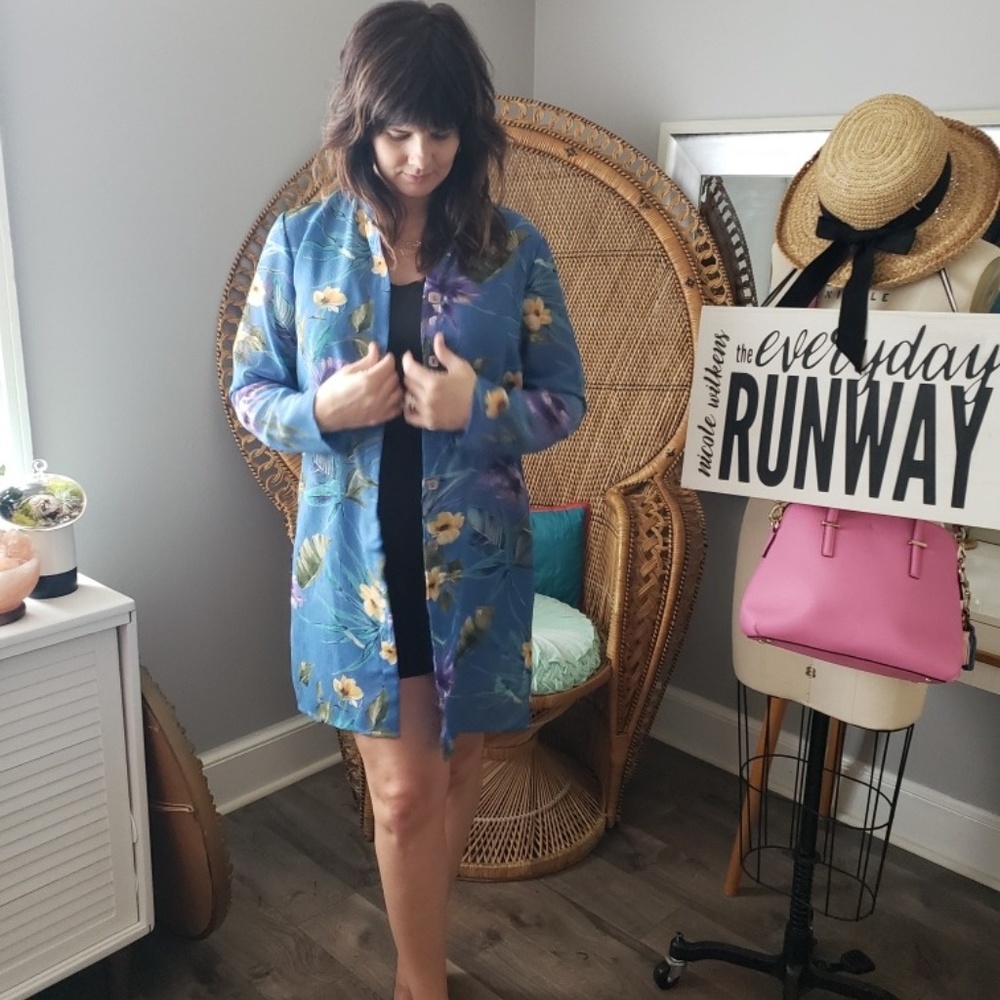 Susan Graver Style Floral Jacket Dress